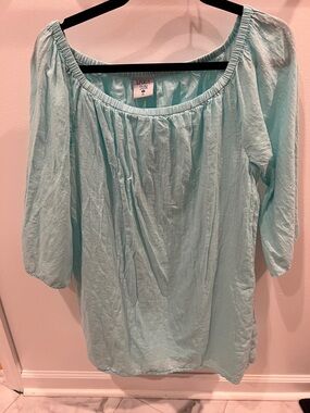Spirit Women's Mint Blue Off-Shoulder tunic or  beach cover up